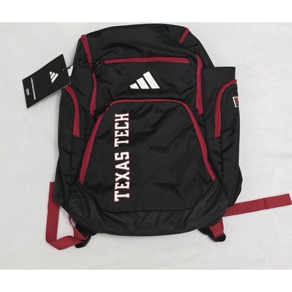 RARE Adidas Texas Tech Red Raiders backpack TEAM ISSUED 5 Star Team 2 Bag New